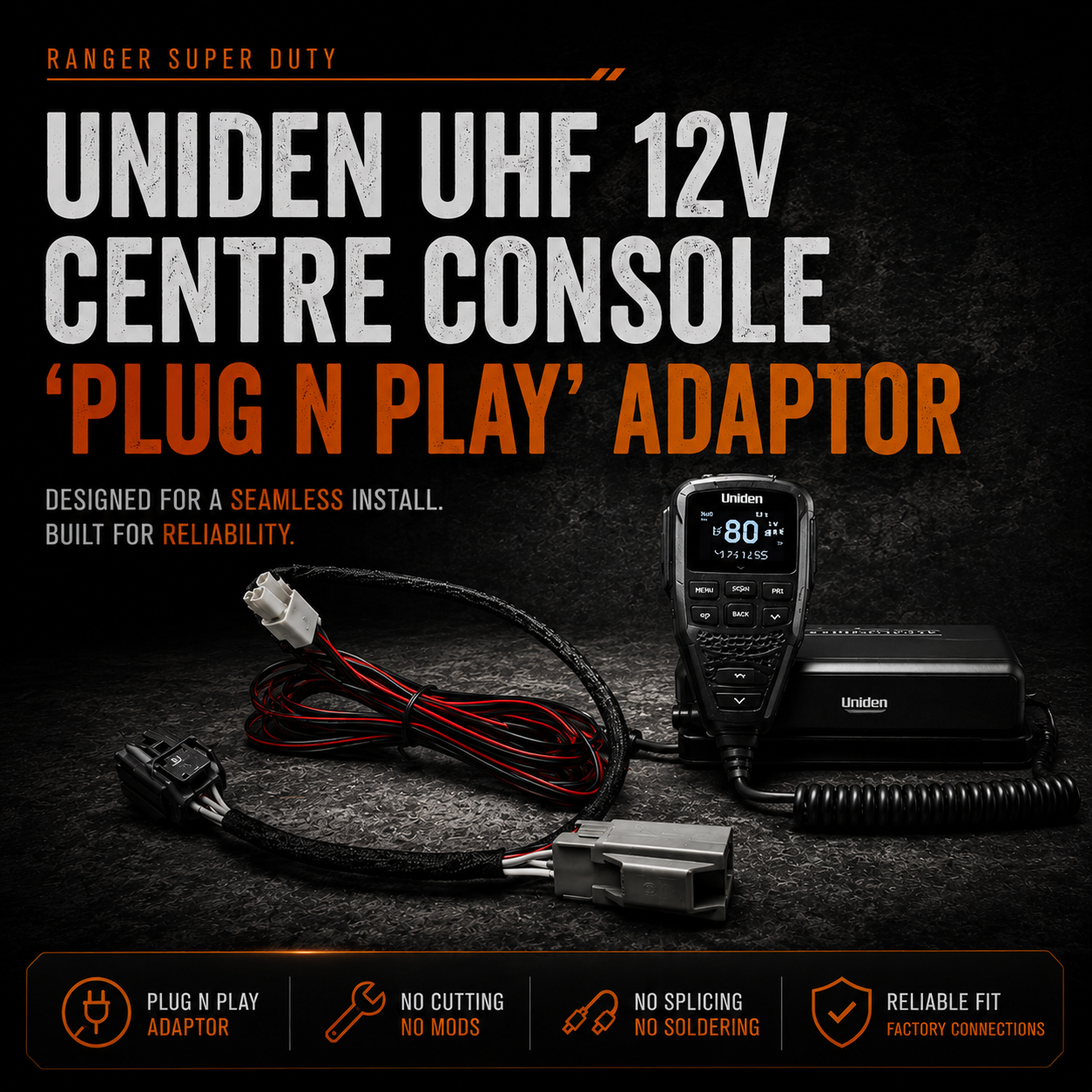 Uniden UHF 'plug n play' Adapter - Ranger Super Duty