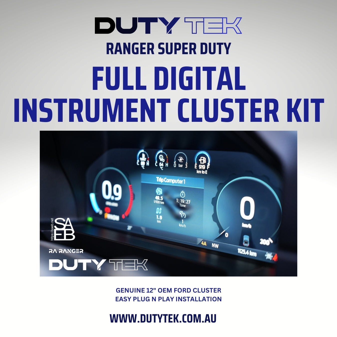 Super Duty, Everest & Ranger 12" Full Digital Instrument Cluster Upgrade Kit