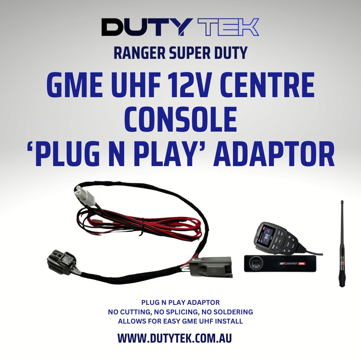 GME UHF 12V Centre Console 'plug n play' Adapter - Ranger Super Duty