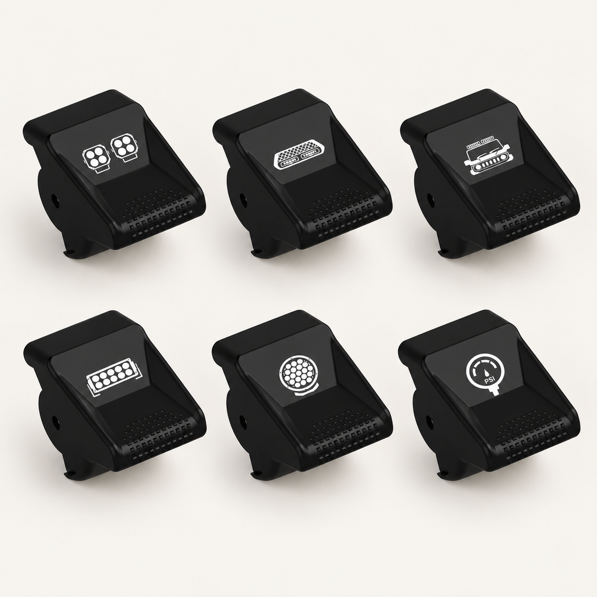 Overhead auxiliary switch caps for Ford Ranger and Everest