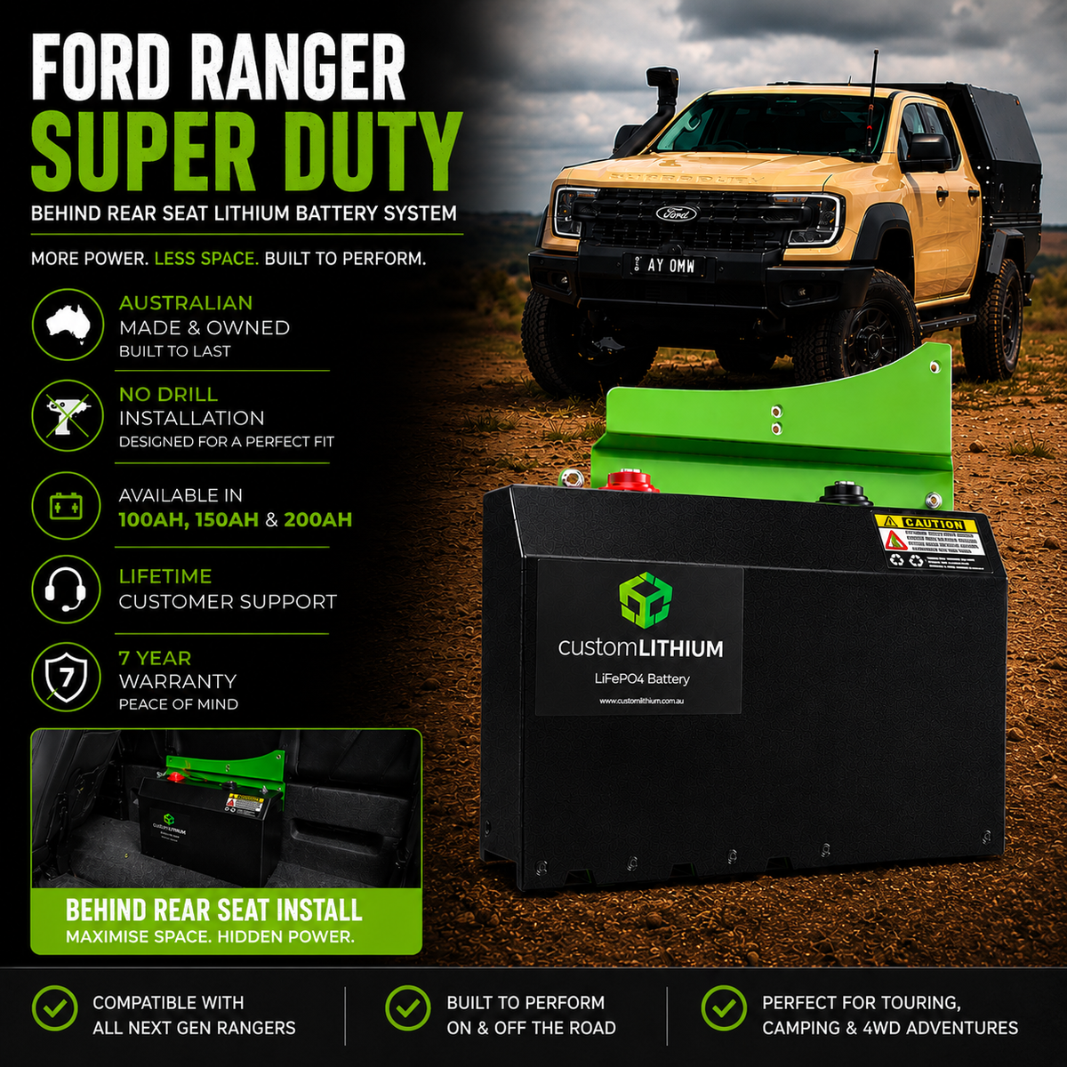 Ranger Super Duty Dual Battery - Custom Lithium